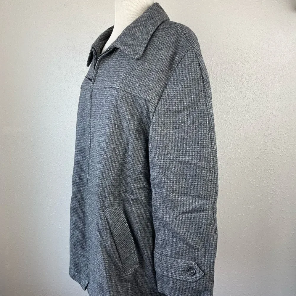 Vintage Mackenzie Coat Company Full Zip Wool Blend Coat Size 42 Regular EUC